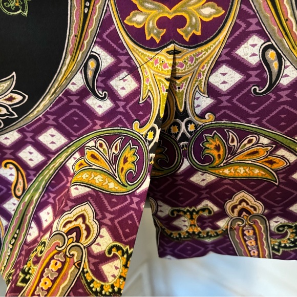 Vince Camuto Elegant Black and Purple Patterned Skirt - Picture 8 of 10